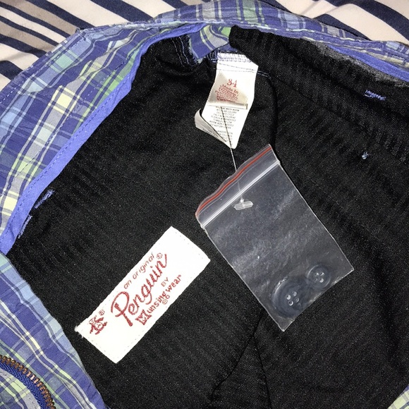 NWOT Penguin Checkered Golf Shorts - Picture 6 of 7